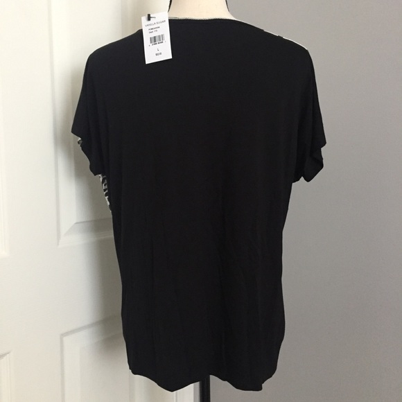 VANILLA SUGAR Striped/Animal Print Batwing Top - Picture 6 of 7